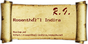 Rosenthál Indira névjegykártya